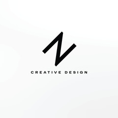 Fototapeta premium Flat Minimal Z logo design