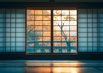 Japanese style window background 