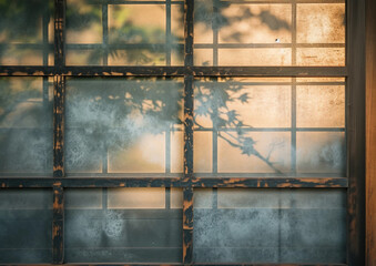 Japanese style old wooden  window , background