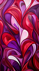 Fototapeta na wymiar A multi-layered collage of hearts in a spectrum of red and purple hues, creating a rich tapestry of color and depth. Romantic background for Valentine's Day, wedding, greeting card