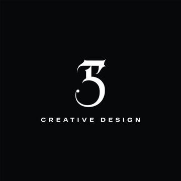 Flat Minimal 5T logo design