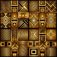Gold tiles, seamless pattern, SNES style