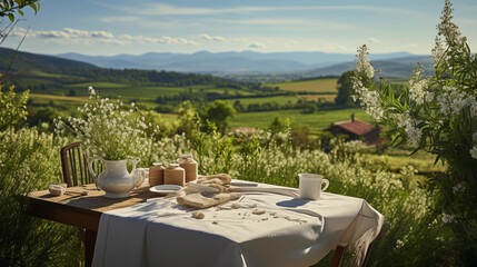 Fototapeta premium Picnic in the field