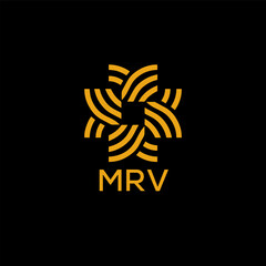 MRV Letter logo design template vector. MRV Business abstract connection vector logo. MRV icon circle logotype.
