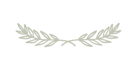 minimalist illustration of laurel wreath