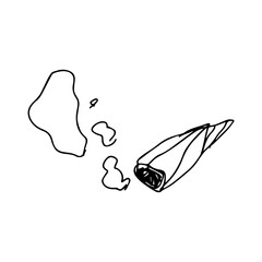 hand drawn weed smoke