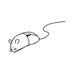 mouse hand drawn illustration
