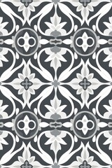 Gray aperiodic geometric seamless patterns for hydraulic tile