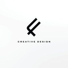 Flat Minimal FI logo design