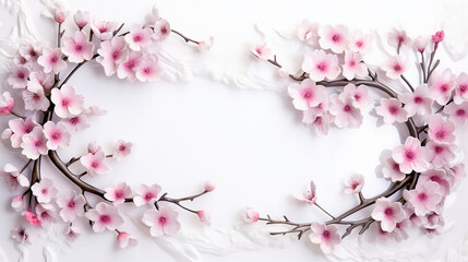 Photo beautiful cherry blossom frame