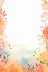 Colorful Flowers in Watercolor on White Background