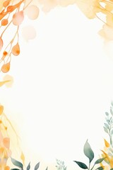 Flowers and Leaves Painting on White