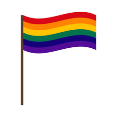 LGBT checkbox isolated on white background. LGBTQ. A symbol of the proud LGBT community. Rainbow.