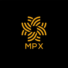 MPX Letter logo design template vector. MPX Business abstract connection vector logo. MPX icon circle logotype.
