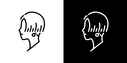 シンプルなヘアサロンアイコン