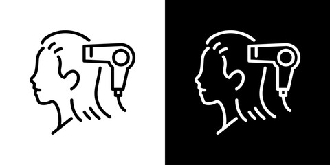 シンプルなヘアサロンアイコン