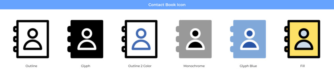 Contact Book Icon Set