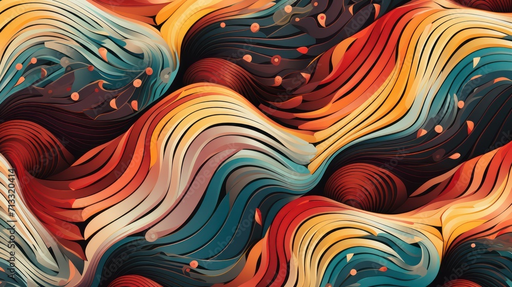 Poster abstract colorful background with waves