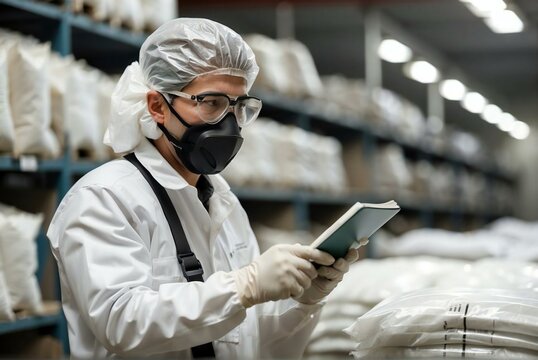 QC officers check the quality of goods and stock in the warehouse