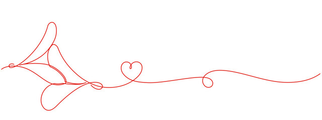 kiss on the lips line art vector illustration. romantic valentine's day element design