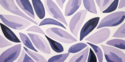 Fototapeta na wymiar Lavender abstract simple shapes, style of Matisse