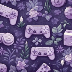 Lavender tiles, seamless pattern, SNES style 