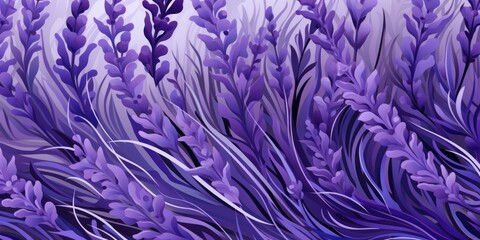 Fototapeta na wymiar Lavender undirectional pattern