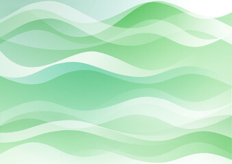曲線　流線　波　和　グリーン　イメージ　背景