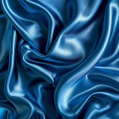 Obraz premium Top view of shiny satin silk texture, . Shimmering Alaskan Blue Silk Background. Silk pattern.
