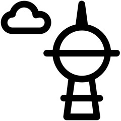 Berlin Ball Tower Vector Icon © Prosymbols