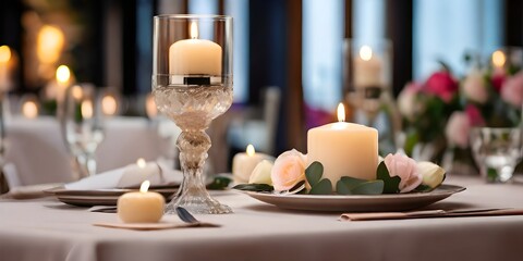 wedding cake with candles