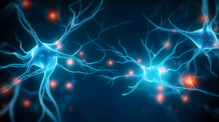 Nervous system, central nervous cells of the brain, neuroscience background