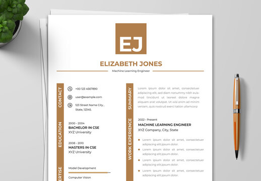 Clean And Minimal Resume
