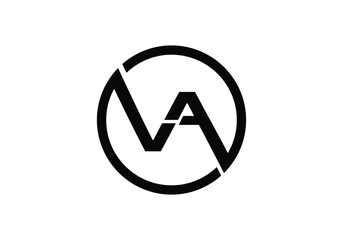 Initial monogram letter VA logo Design vector Template. VA Letter Logo Design. 