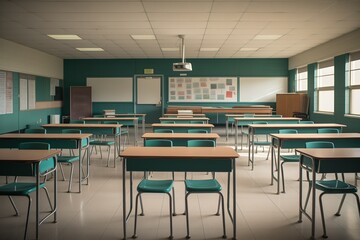 Fototapeta na wymiar Empty Modern classroom.