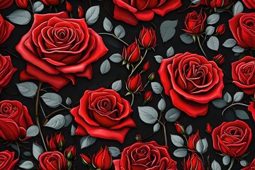 red roses background