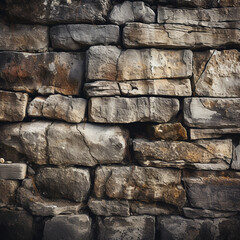 Fototapeta premium Stone Texture with Plants and Roots