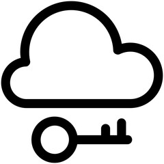 Cloud Security Vector Icon