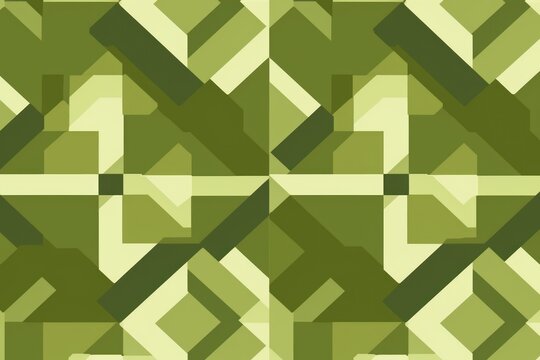 Moss Green aperiodic geometric seamless patterns for hydraulic tile