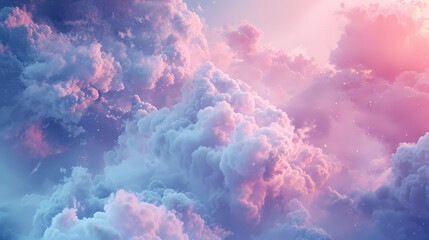 Dramatic pink and purple clouds in a sunset sky