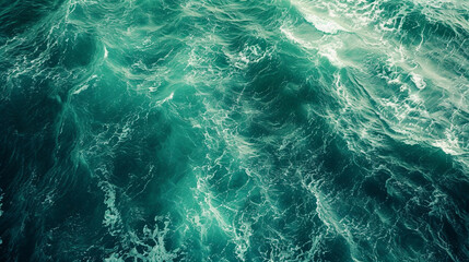 Fototapeta premium A background containing the green waves of an ocean