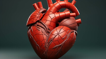 3d rendered illustration of a heart high definition photographic creative image