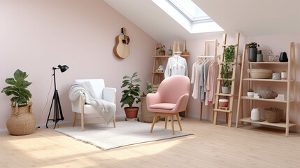 living room interior high definition photographic creative image