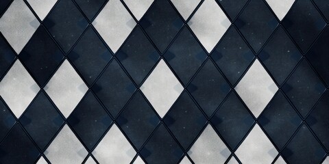 Navy argyle and gray diamond pattern, in the style of minimalist background