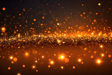 Obraz na płótnie Canvas Orange glow particle