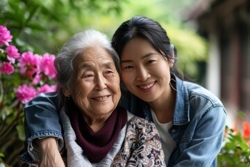 Compassionate Young Asian Caregiver Provides Support And Guidance To Elderly Woman For A Fulfilling Retirement