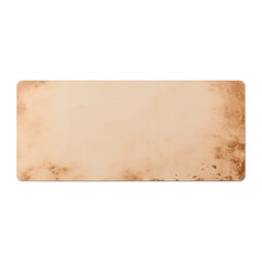 Old vintage paper sign of rectangular shape with smudges