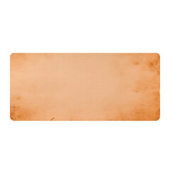 Old vintage paper sign of rectangular shape with smudges