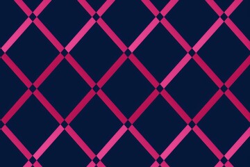 Navy argyle and magenta diamond pattern, in the style of minimalist background