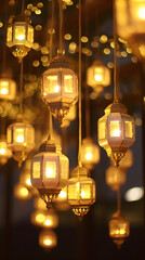Soft Illuminations from Hanging Golden Lanterns